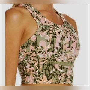 Sweaty Betty Power Racerback Sport Bra Green Multicolor Size M